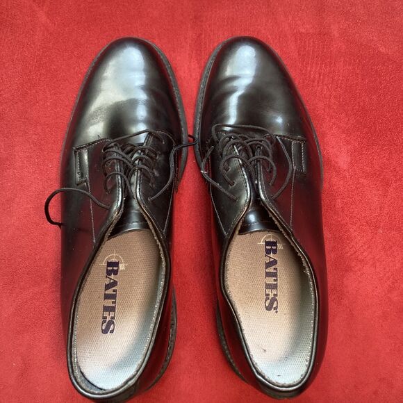 Bates Vibram Black Oxford Dress Shoes • High Gloss Military Uniform (Men's 9D) - Picture 5 of 7